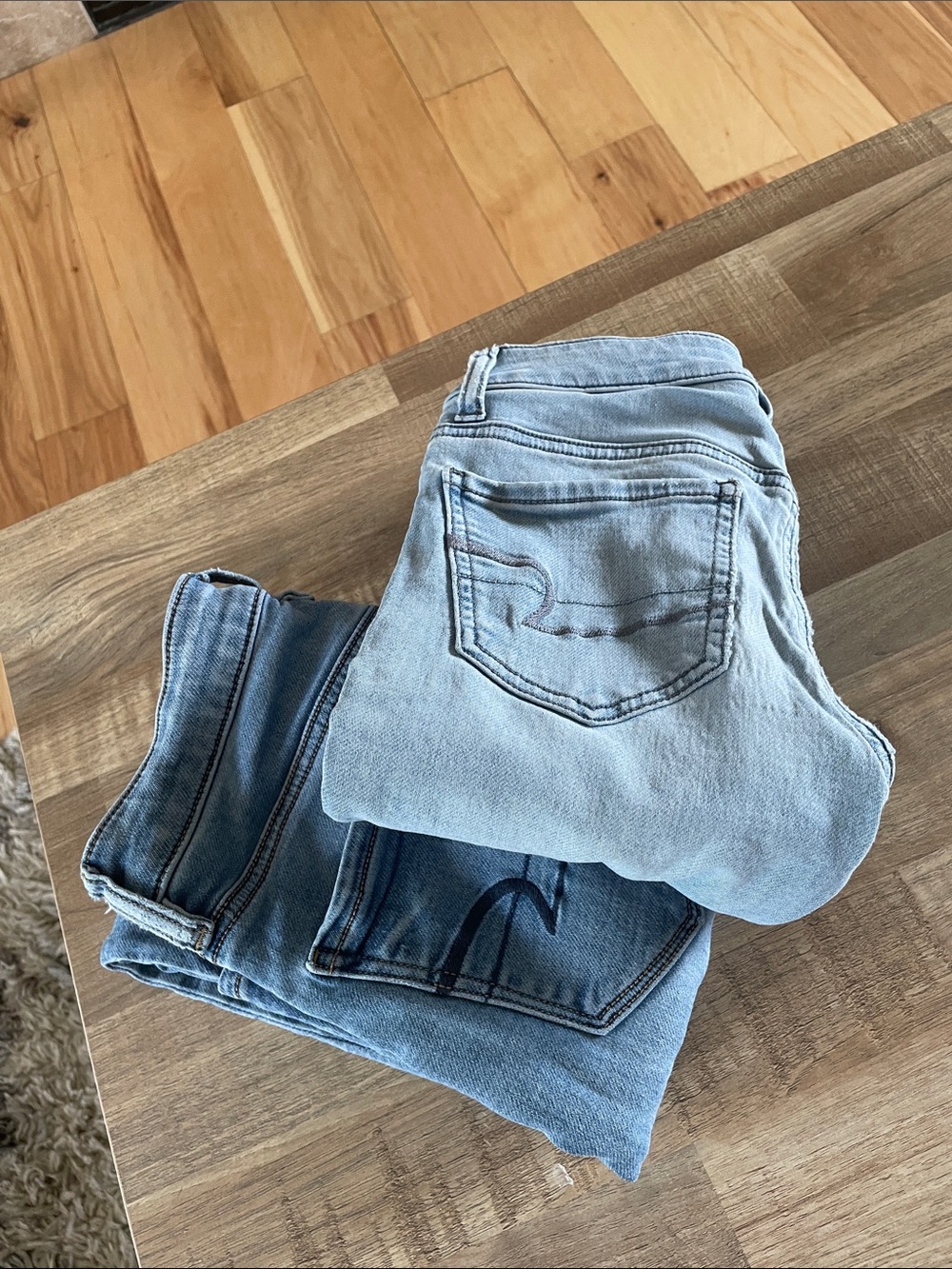 American Eagle Outfitters Women's Light Blue Washed Jeggings Duo